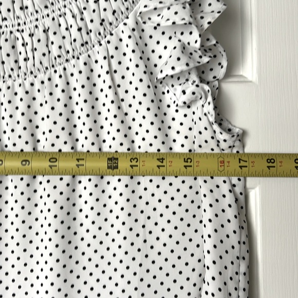 Women’s Small Loft Blouse Top. Black and White Polka Dot. Excellent condition - Picture 9 of 11